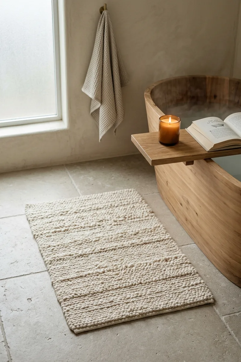 Layer organic cotton bath mats