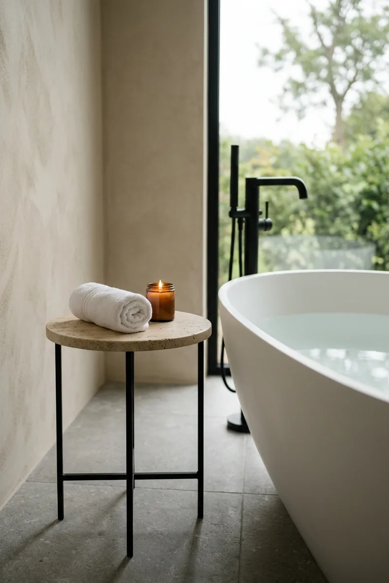 Use stone-topped side tables