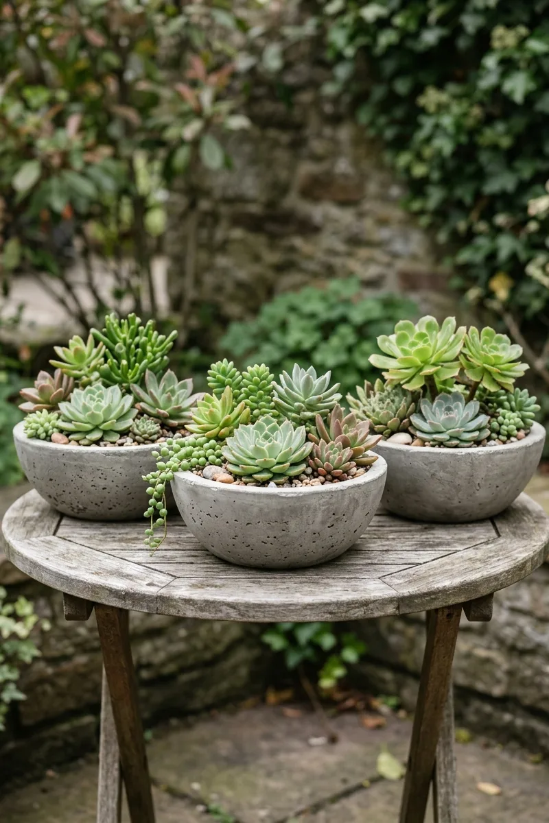 Concrete Succulent Bowls