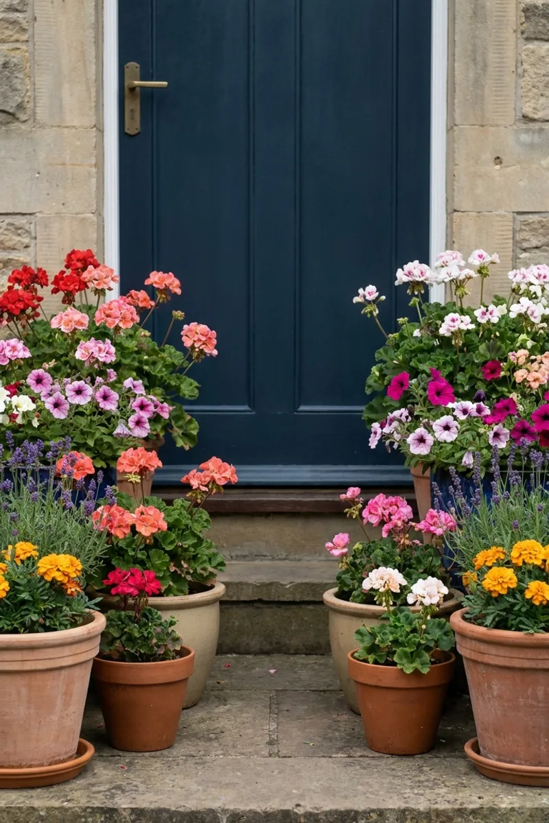 Colorful Potted Plants