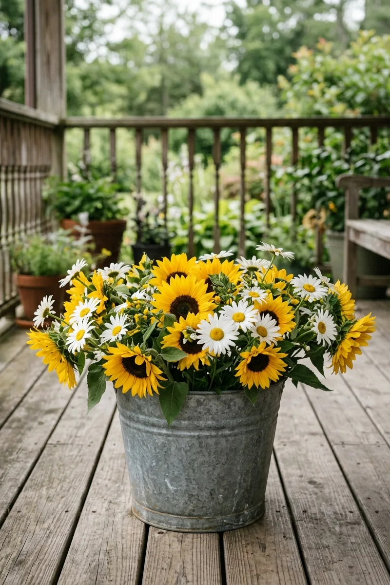 Oversized Floral Bucket