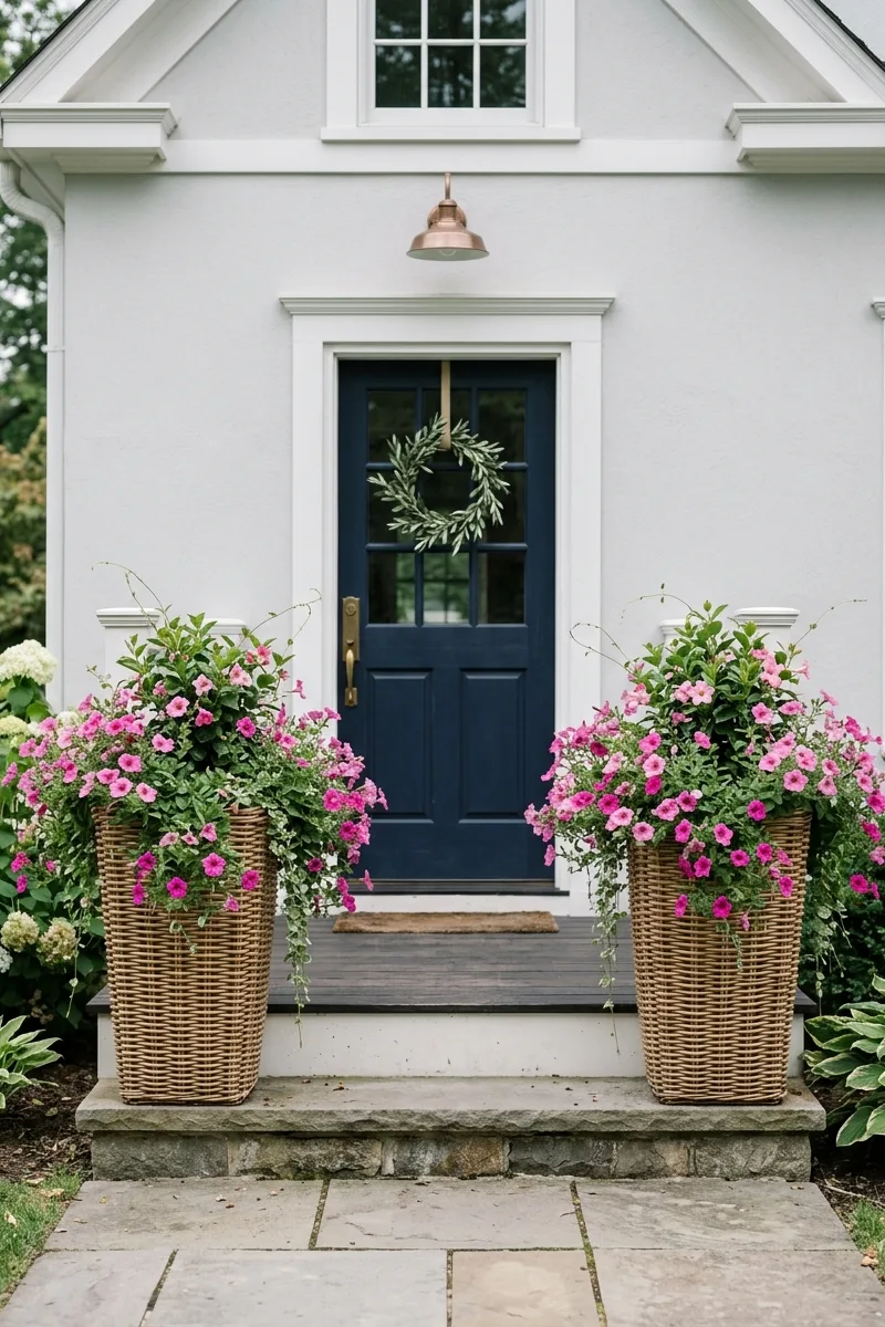 Tall Woven Planters