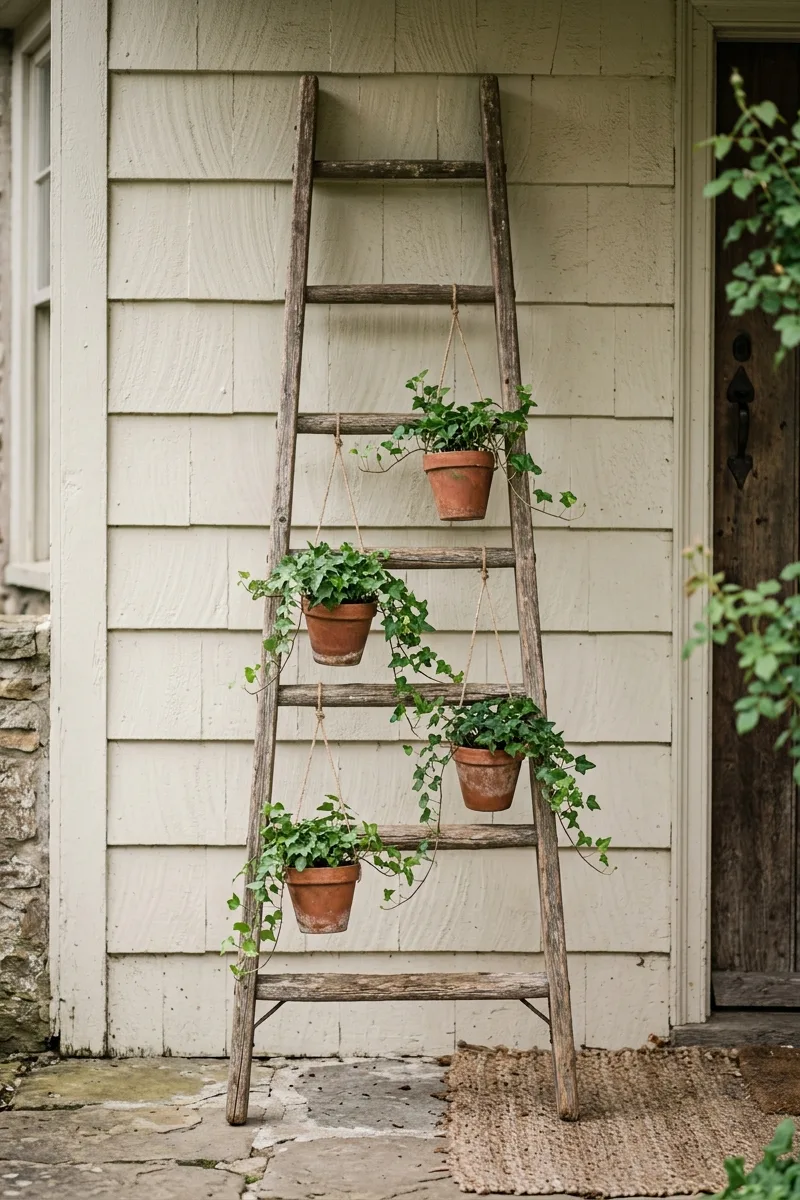 Vintage Leaning Ladder
