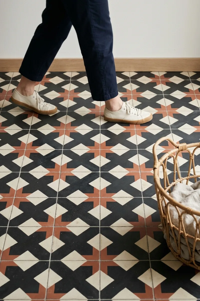 The Graphic Punch of Geometric Encaustic