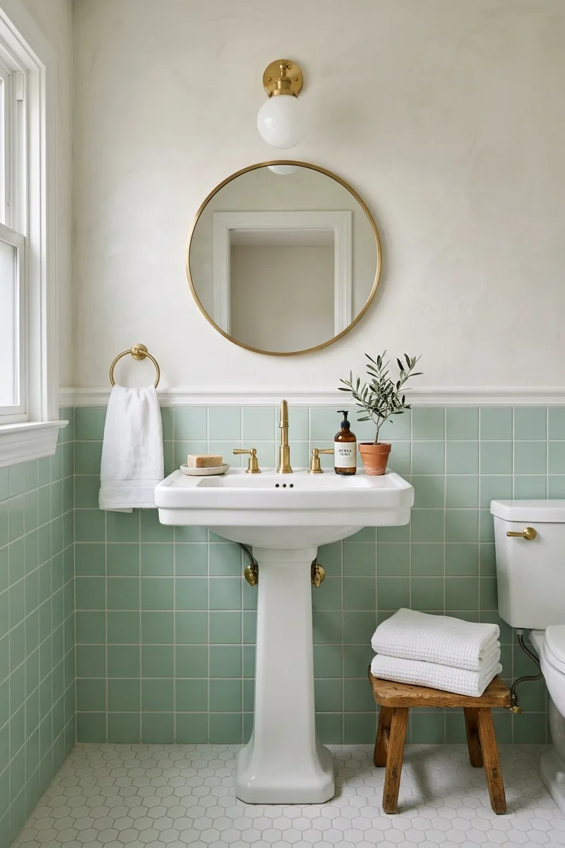 Wainscoting Height with a Retro Cap