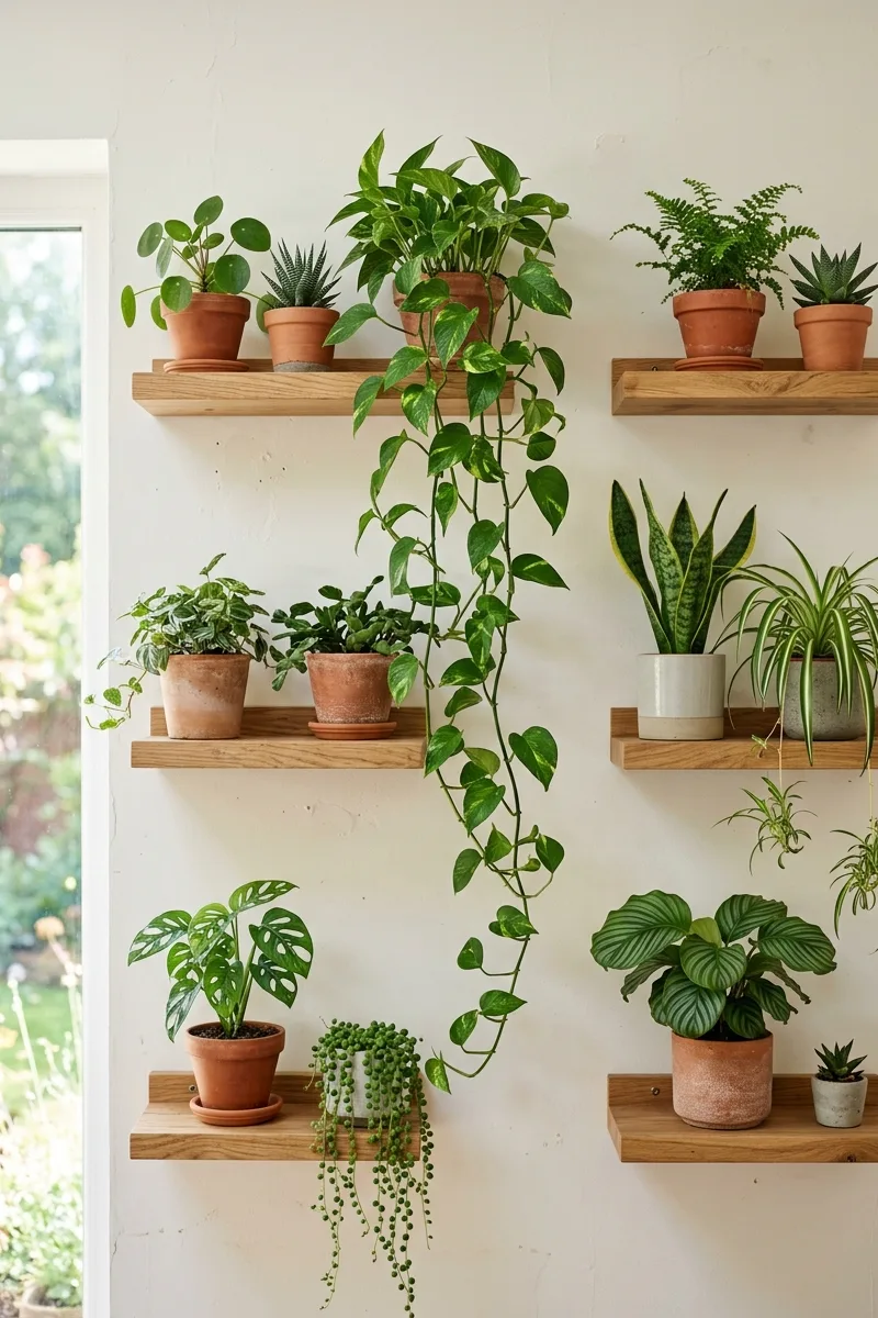 Use Floating Shelves for a Simple Setup