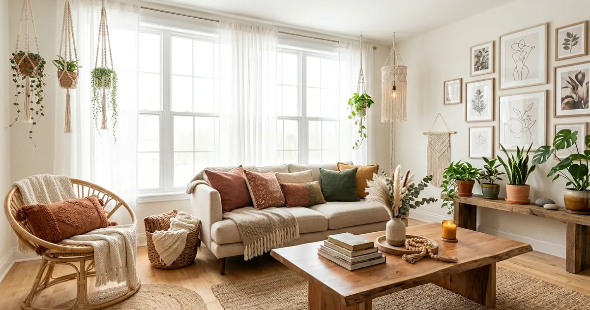 13 Cozy Boho Living Room Decor Ideas for a Casual Home