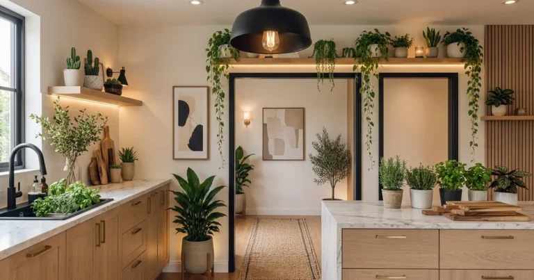 13 Cozy Kitchen Entryway Decor Ideas with Plants & Light