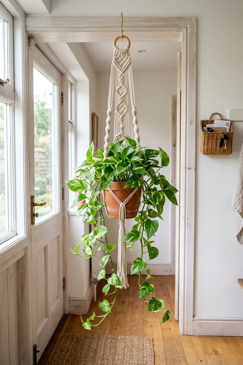 Use a Hanging Planter for Greenery