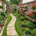 13 Lush Narrow Garden Corridor Ideas with Vertical Planters
