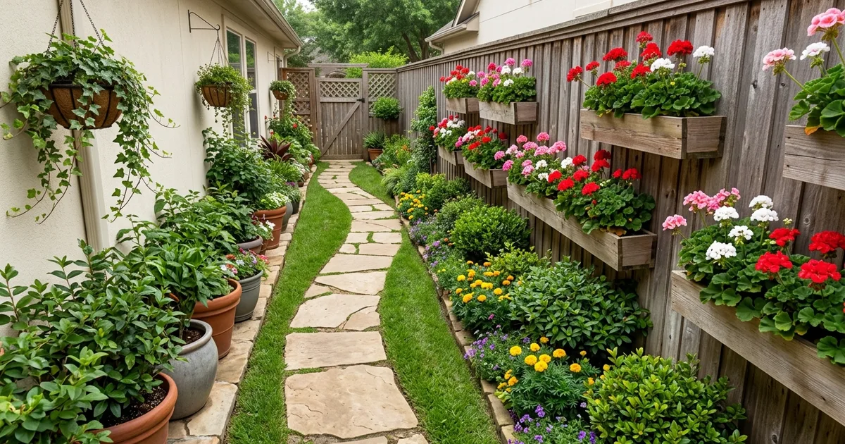 13 Lush Narrow Garden Corridor Ideas with Vertical Planters
