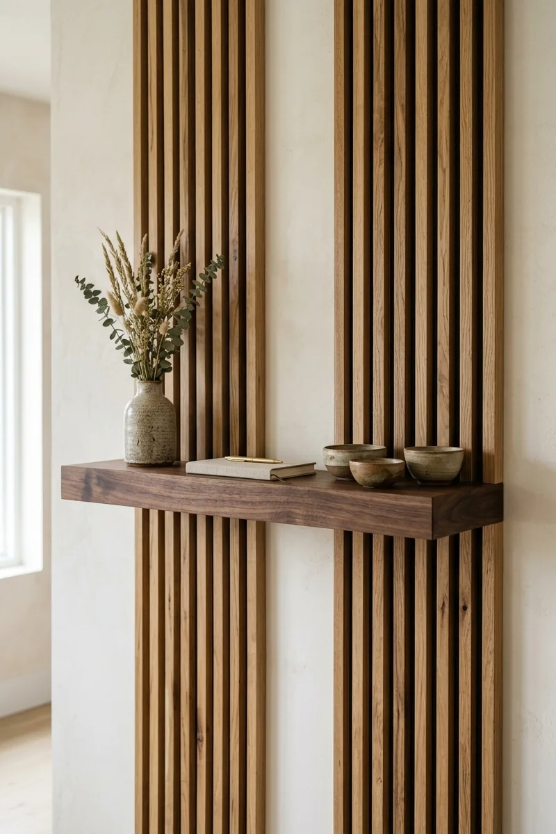 Incorporate Sculptural Wood Slats