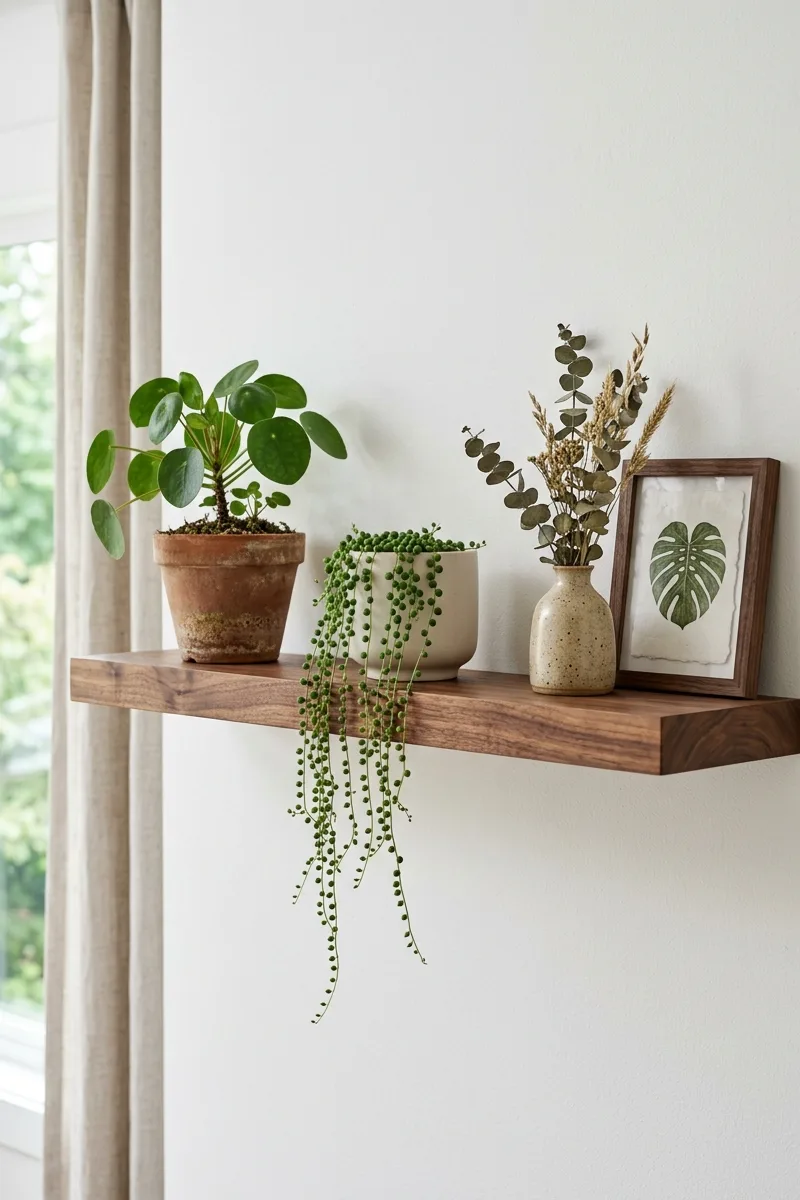 Start with a Walnut Floating Shelf
