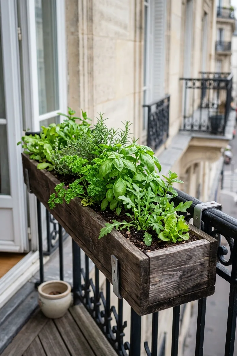A Raised Bed on a Balcony