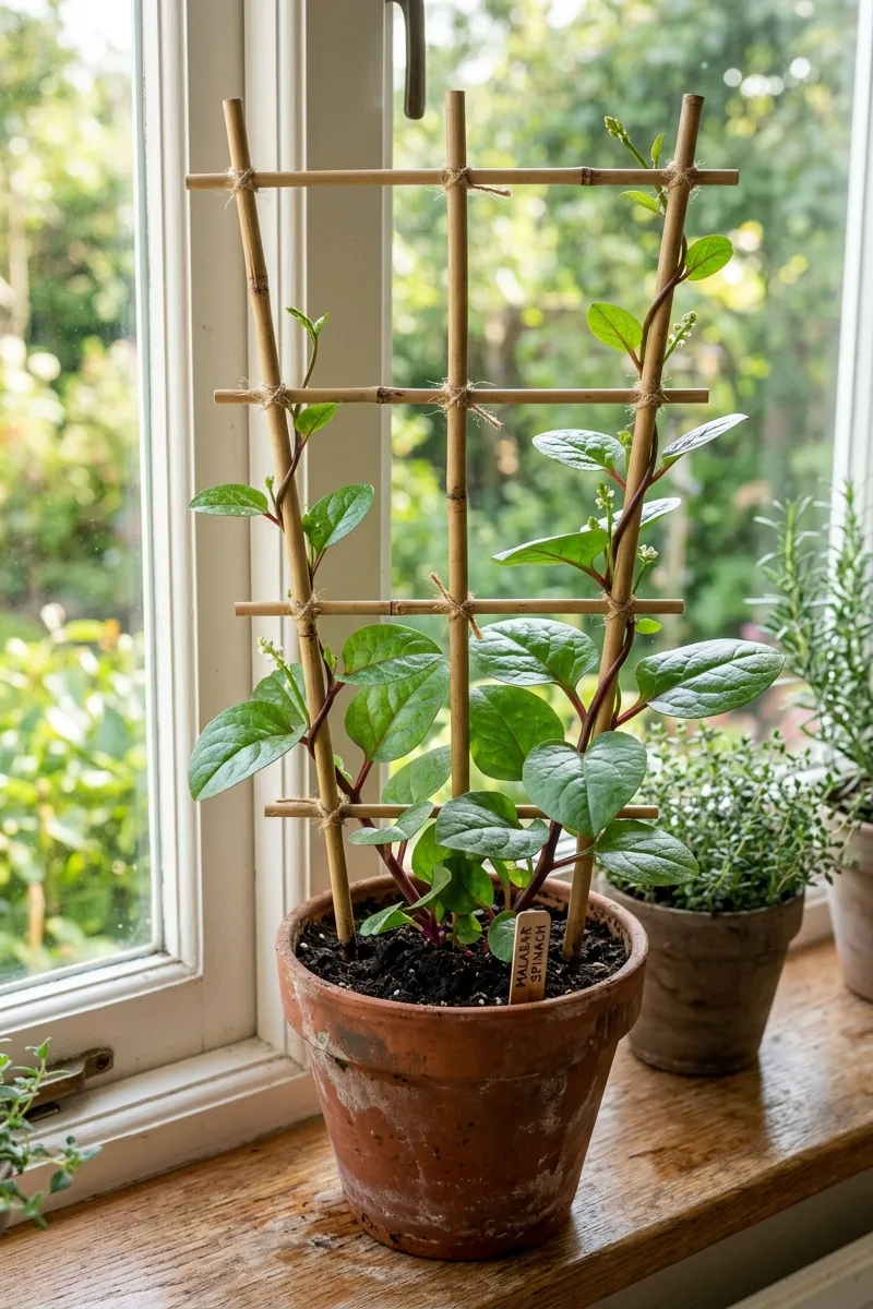 Add a Small Trellis for Climbing Herbs