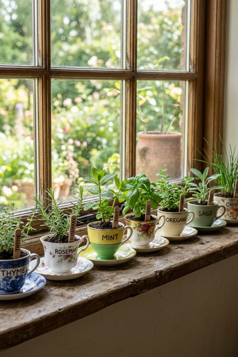 Herb Garden in a Teacup