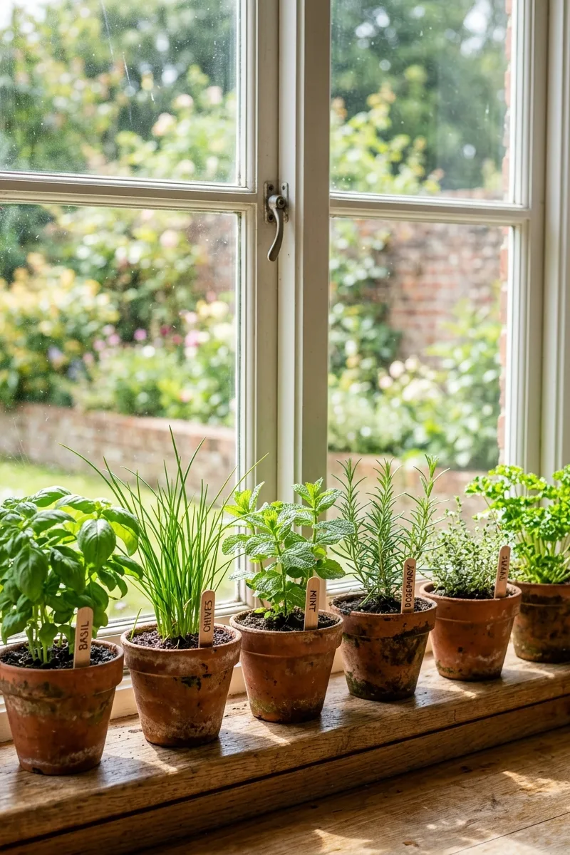 Windowsill Pots for Easy Access