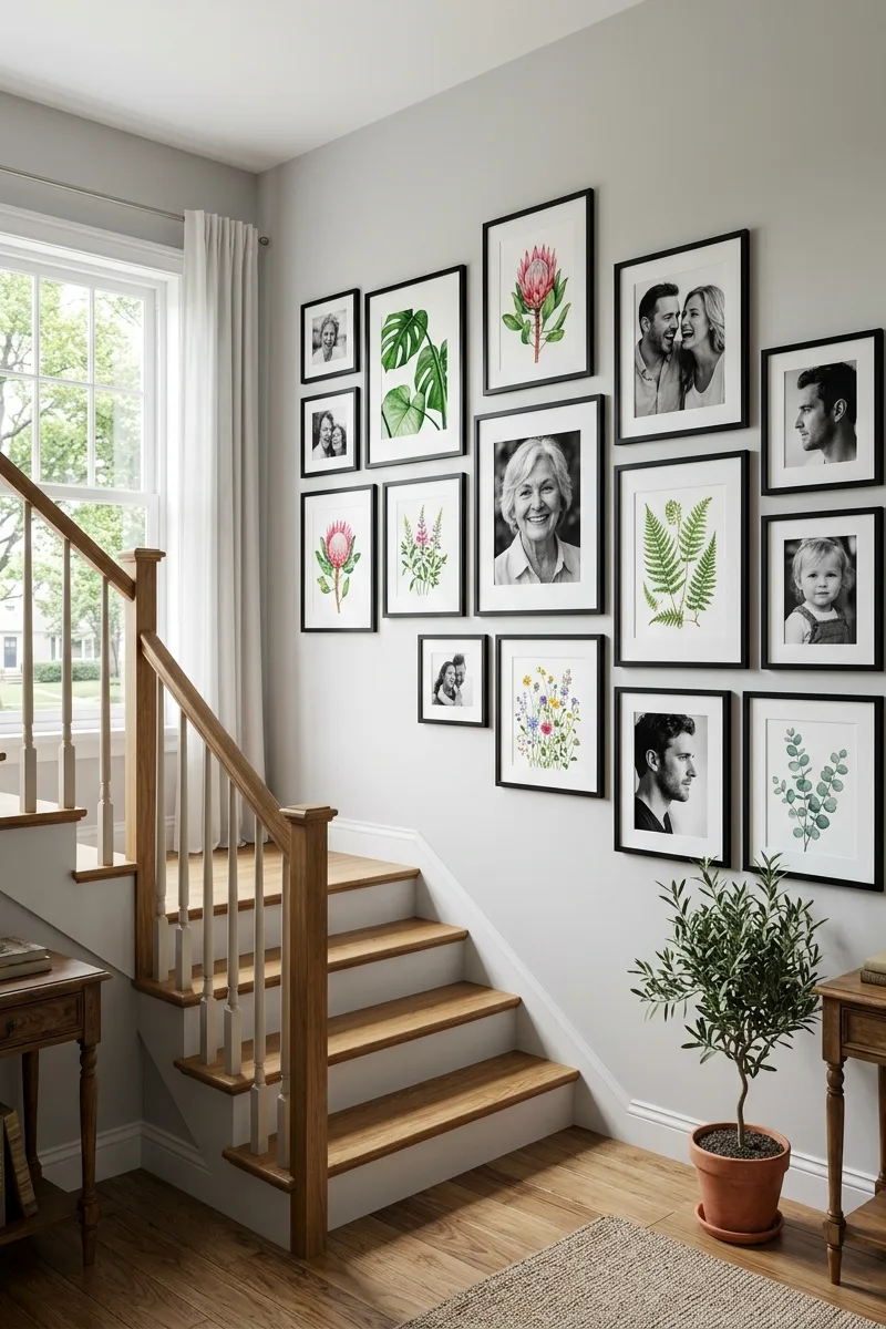 Mix Black and White Photos with Color Prints