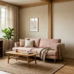 13 Warm Minimal Living Room Ideas with Pink and Brown