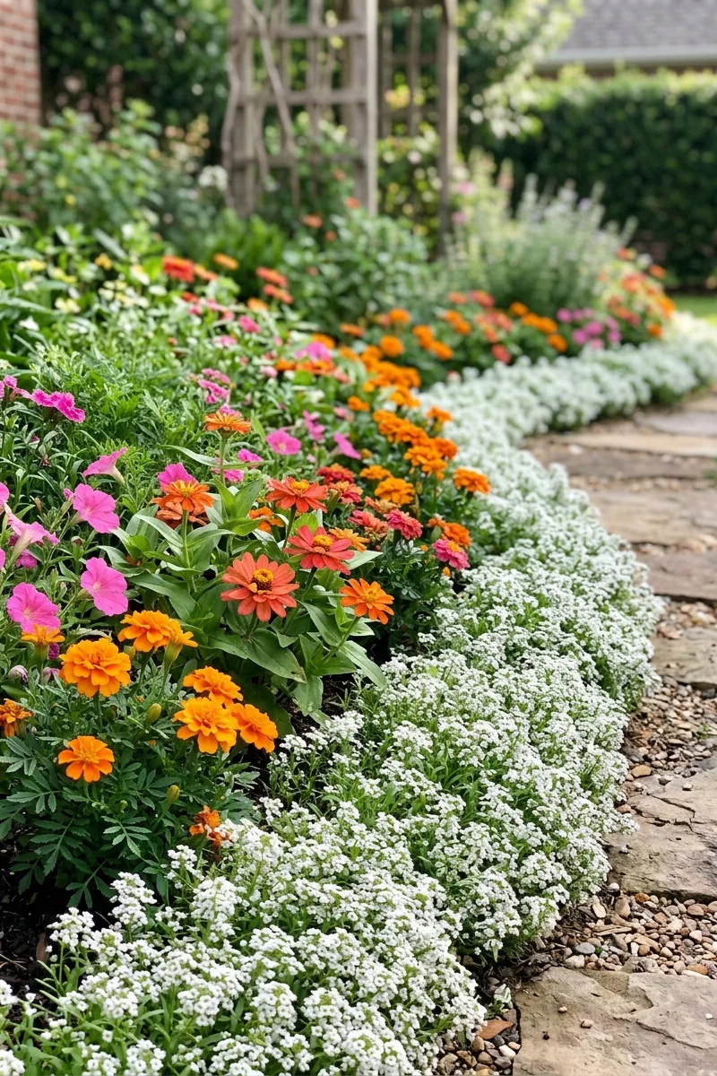 Edging with Low-Growing Alyssum