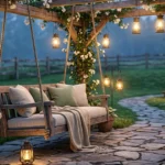 15 Cozy Porch Swing Pergola Ideas for Twilight Relaxation