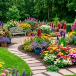16 Beautiful Flower Garden Ideas with a House Backdrop