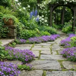 16 Cottage Garden Pathway Ideas with Flowers Between Stones