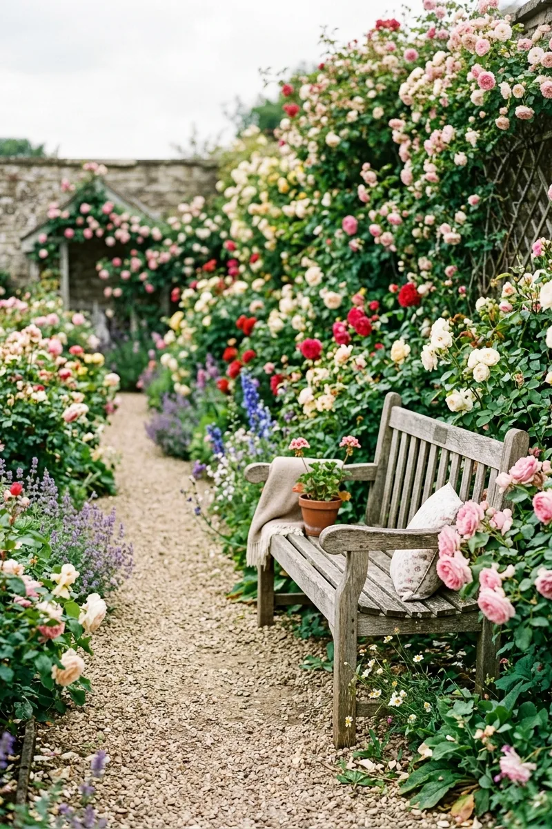 Add a Rustic Wooden Bench