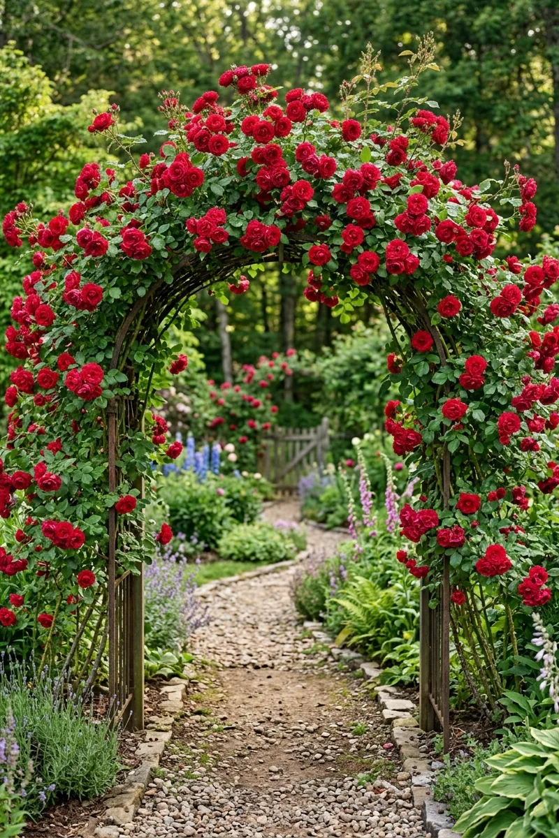 Use Climbing Roses on Arbors