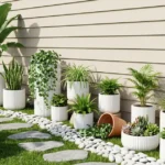 17 Ribbed Ceramic Planter Ideas for a Stylish Garden Display