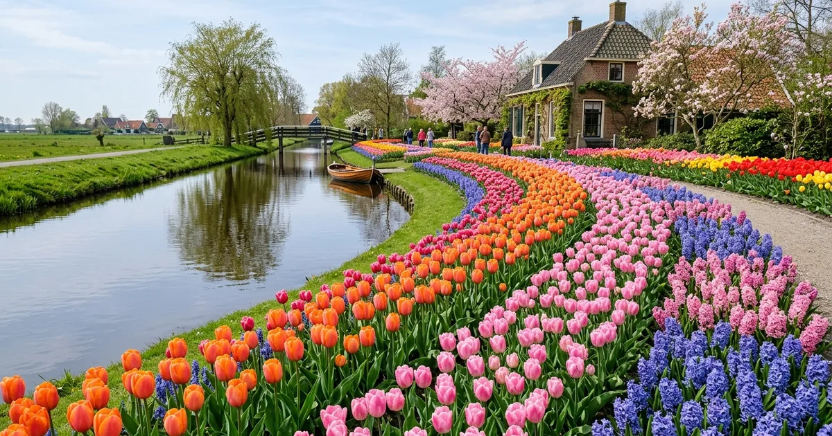 17 Spring Canal Garden Ideas with Tulips and Hyacinths