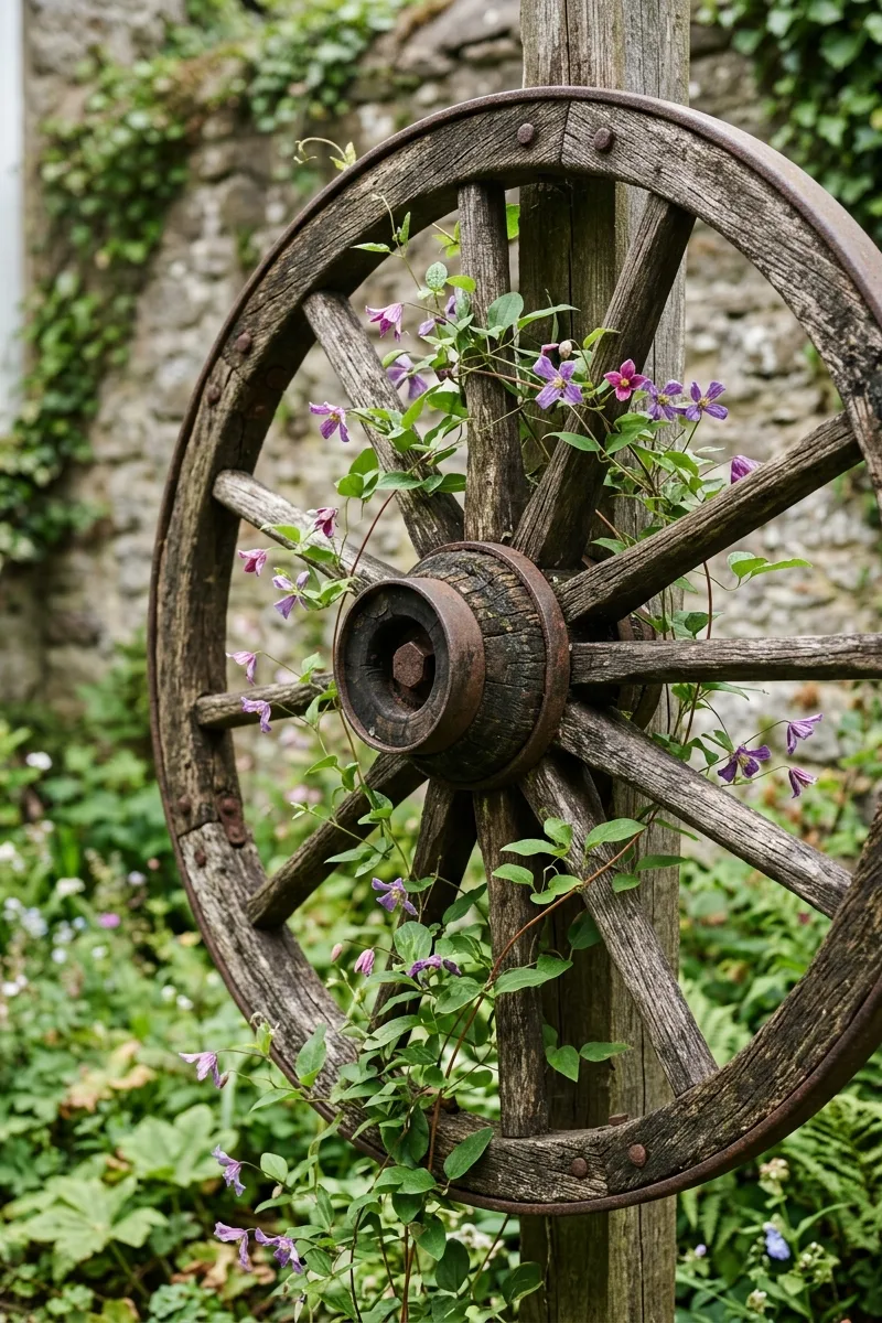 Train a Vine Up a Wagon Wheel