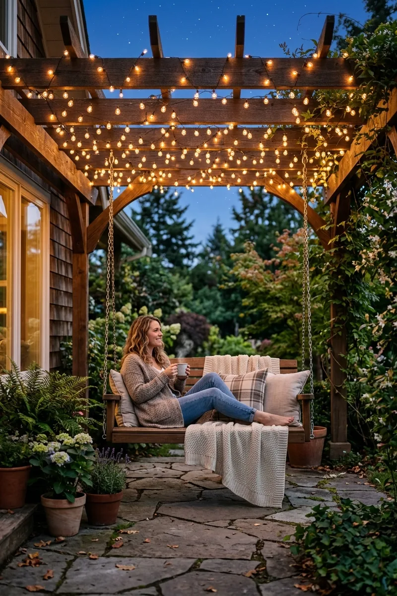 Use String Lights for a Magical Canopy
