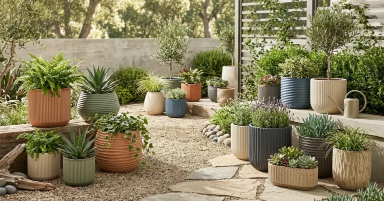 18 Ribbed Ceramic Planter Ideas for a Stylish Garden