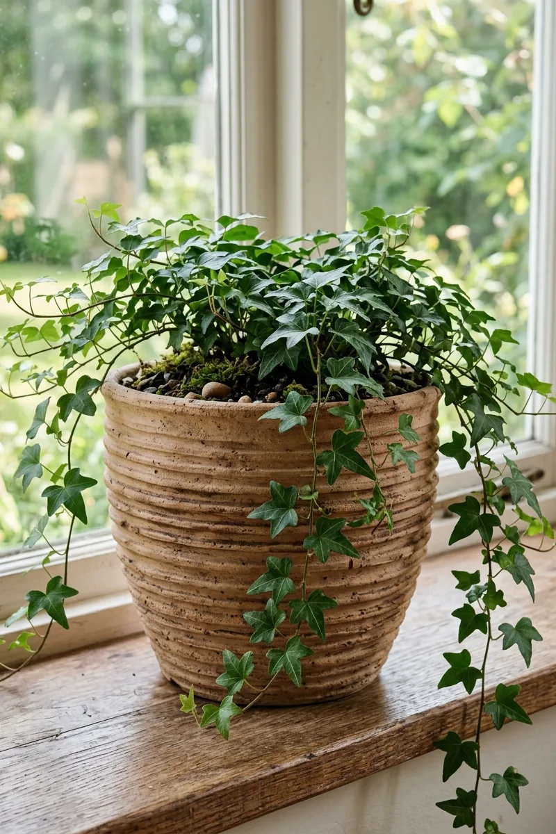 Trailing Greenery for a Soft Contrast