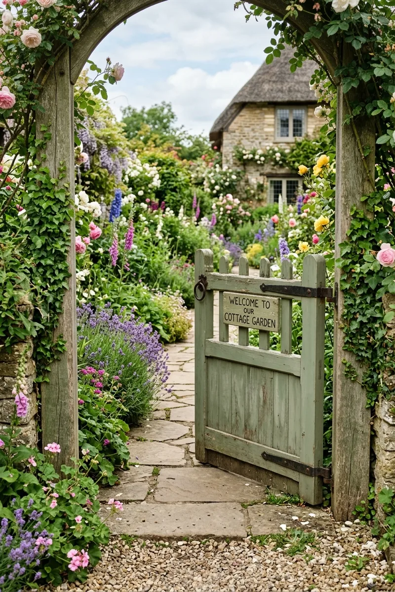 Add a Wooden Gate for a Charming Entry