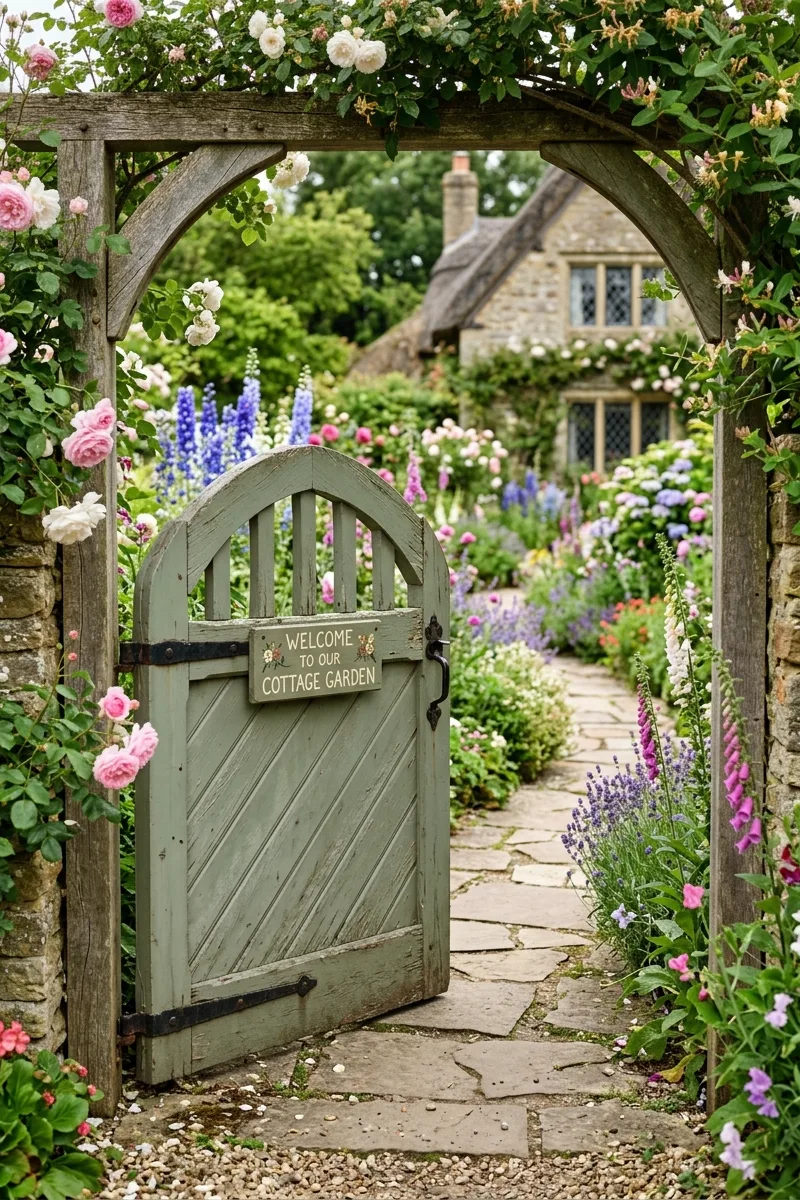Add a Wooden Gate for a Charming Entry