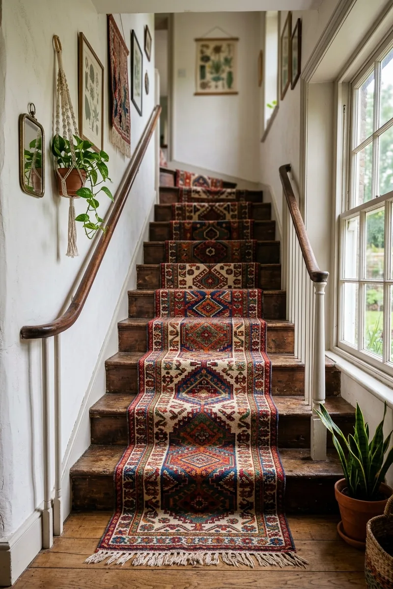 Incorporate a Colorful Kilim Runner
