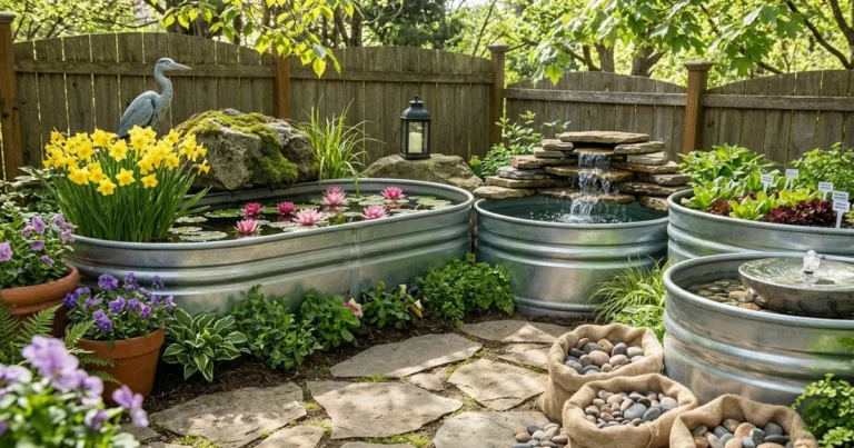19 Simple Stock Tank Pond Ideas for a Weekend Water Feature