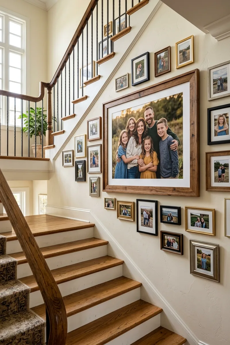Incorporate a Large-Scale Family Portrait