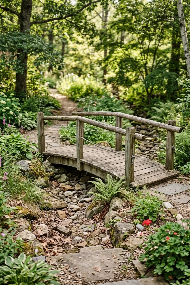 Incorporate a Wooden Footbridge