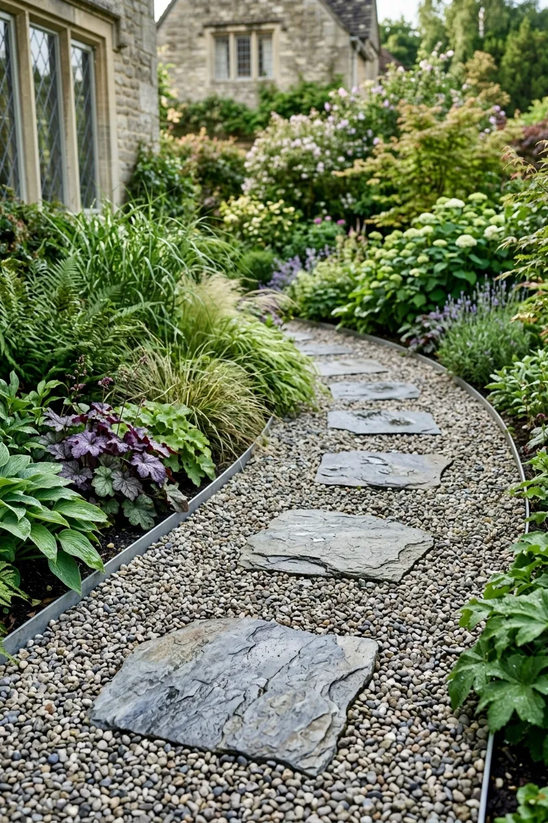 Set Stones in Gravel for Drainage