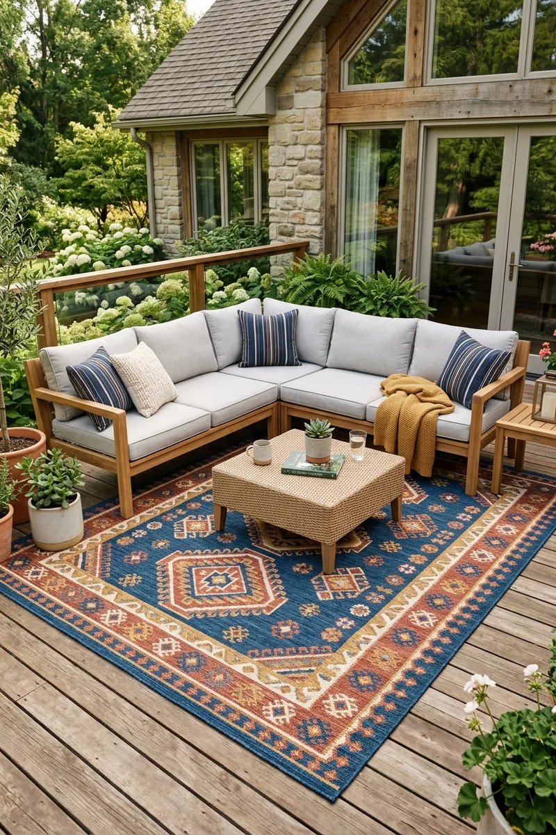 Define Your Space with an Outdoor Rug