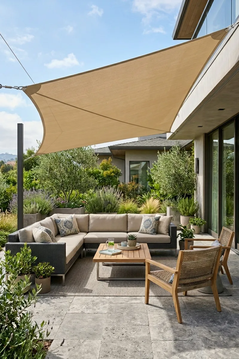 Install a Shade Sail or Pergola