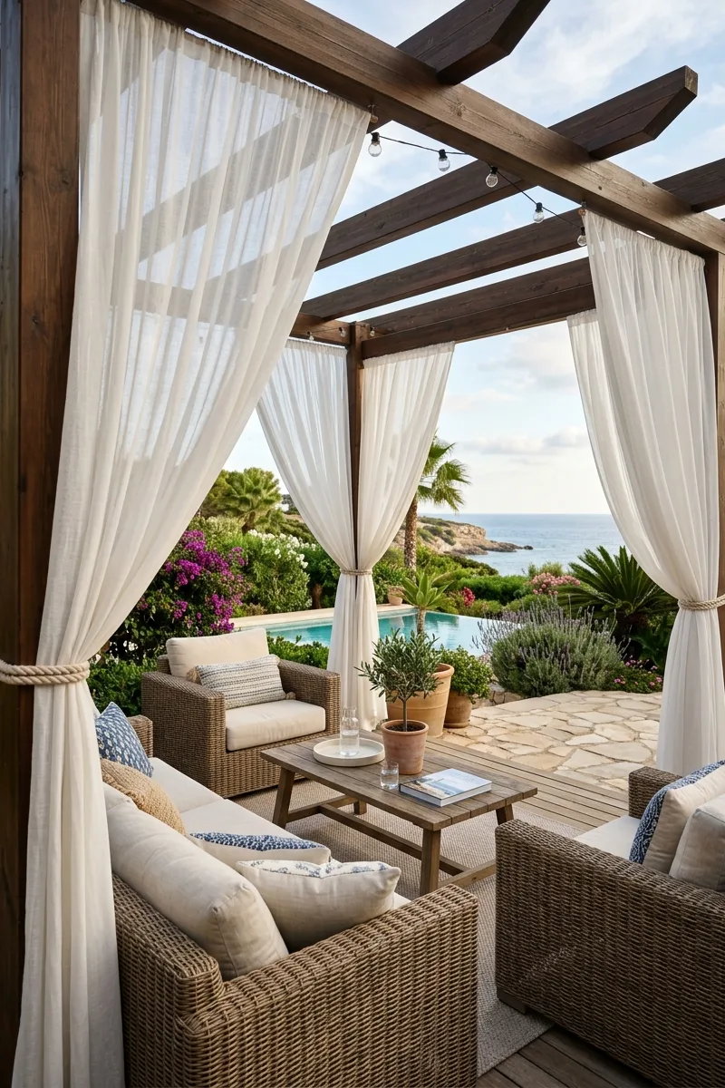 Use Outdoor Curtains for Privacy