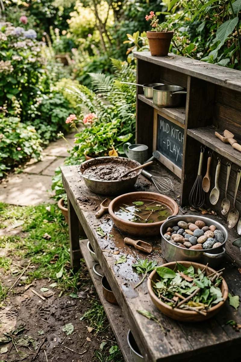 Mud Kitchen with Nature Ingredients