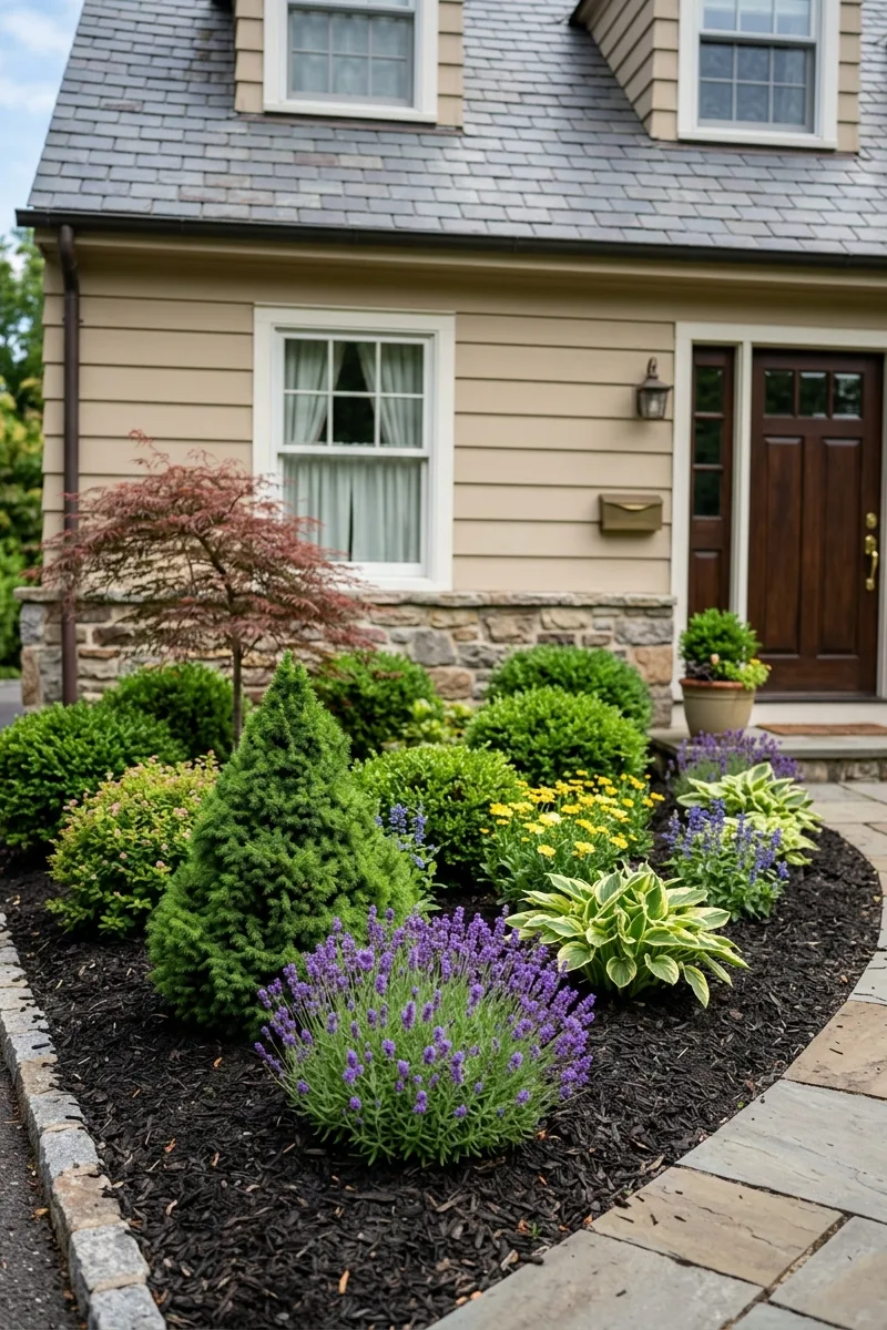 Low-Maintenance Shrub Bed