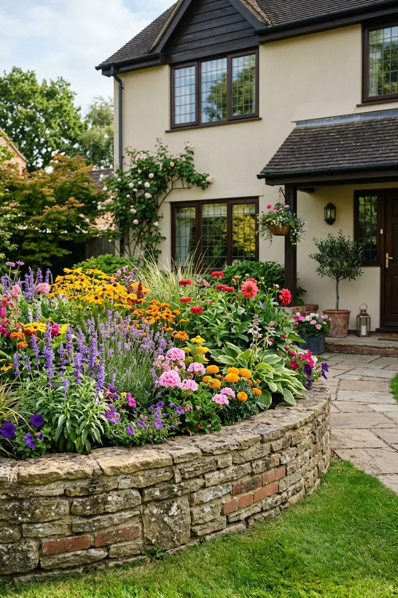 Raised Front Flower Bed