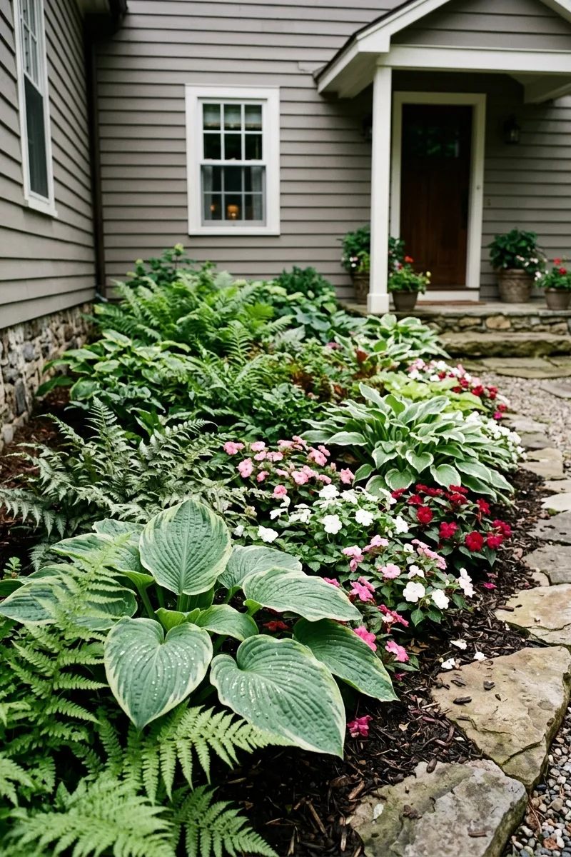 Shade-Loving Flower Bed