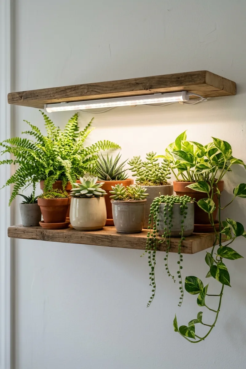 Plant Shelf with Grow Lights